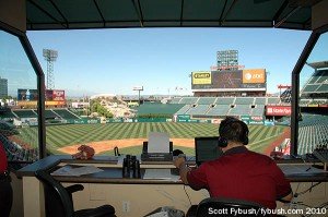 In the Angels broadcast booth