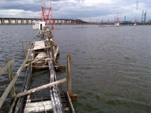 Damage at WMCA/WNYC, Kearny, N.J., 2012 (photo: Jim Stagnitto)