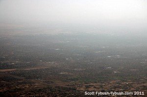 Looking down on Albuquerque