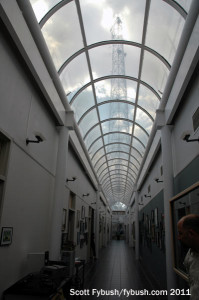 Looking down the Cox hallway