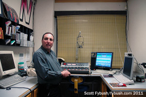 Derek in the KMIN studio