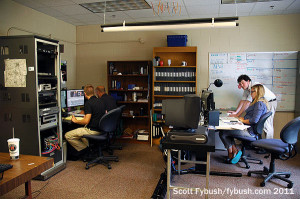 The WFIU/WTIU newsroom