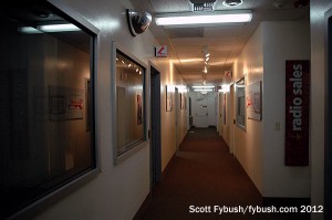 The KFMB radio hallway