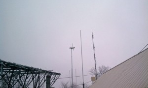WUPE-FM's temporary antenna photo: Paul Thurst/EngineeringRadio.us