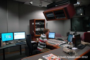A rebuilt KPBS-FM control room