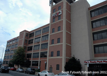 Outside the building