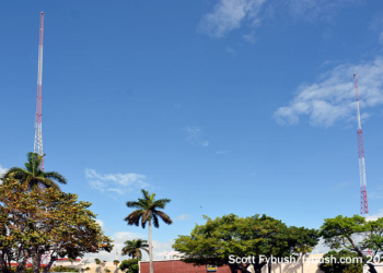 WIOD's towers from the causeway...