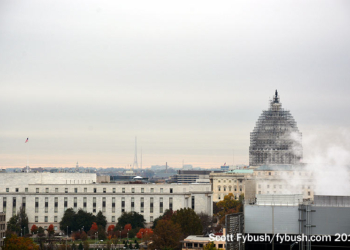 Looking north from CBS