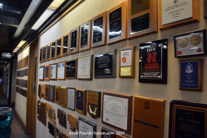 Wall full of awards