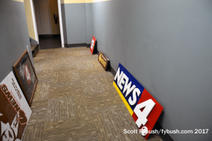 Hallway of old logos