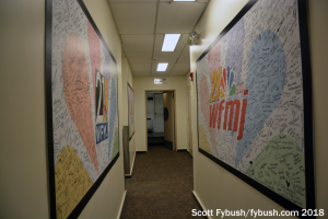 WFMJ's studio hallway