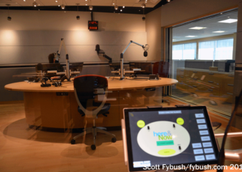Looking into the new WBUR studio