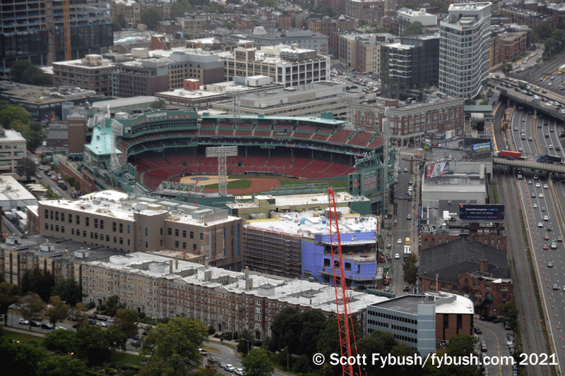 Looking down at Fenway